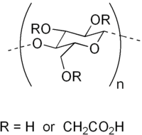 Structure du Carboxyméthylcellulose sodique.