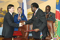 Dmitry Medvedev in Namibia 25 June 2009-5.jpg