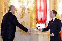 Dmitry Medvedev with Oleg Yesayan.jpg