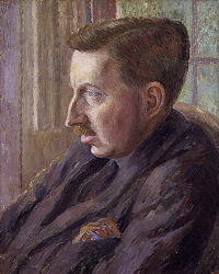 Portrait d'E. M. Forster par Dora Carrington, 1924-1925