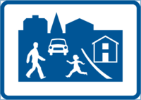 E9 Walk speed area sign.png