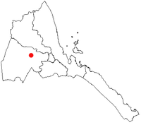 Localisation d'Agordat en Érythrée