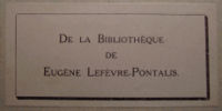 Ex-libris d'Eugène Lefèvre-Pontalis