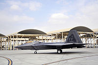 F-22 américain en déploiement en 2009.