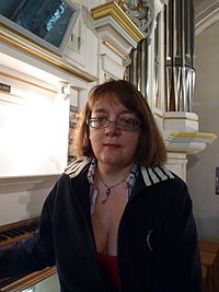 Helga Schauerte-Maubouet lors de la VIe académie d'orgue à Pontaumur