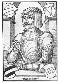 Ulrich von Hutten (bois gravé d'Erhard Schön, ca. 1522)