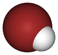 Modèle moléculaire du bromure d'hydrogène