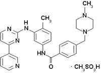 Structure chimique du mésilate d'imatinib