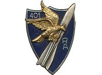 Insigne régimentaire du 401e Régiment d’Artillerie (Antiaérienne).jpg