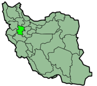 Carte montrant la position de la province de Hamedan