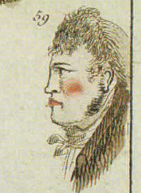 Portrait d'après signalement réalisé par la police de Paris, vers 1800-1804.