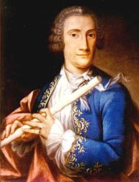 Johann Joachim Quantz jouant de la flûte