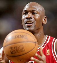 Michael Jordan (ici en 1997), 3e choix de la draft NBA 1984.