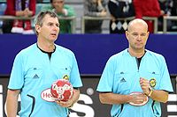 Kenneth Abrahamsen and Arne M. Kristiansen, Handball-Referee.jpg