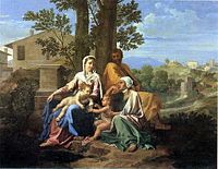 La Sainte Famille avec saint Jean et sainte Élisabeth dans un paysage - Nicolas Poussin - Louvre.jpg