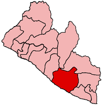 Location of Sinoe County in Liberia