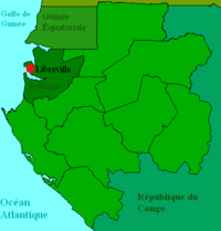 Localisation de Libreville au Gabon
