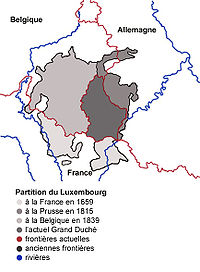 Évolution territoriale du Luxembourg de 1659 à 1839