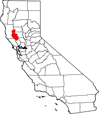 Situation du comté de Lake dans l'État de Californie