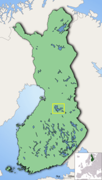 Carte de localisation du lac Oulu.