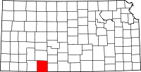 Map of Kansas highlighting Clark County.svg