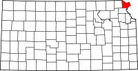 Map of Kansas highlighting Doniphan County.svg