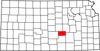 Map of Kansas highlighting Harvey County.svg