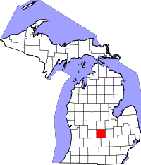 Map of Michigan highlighting Clinton County.svg