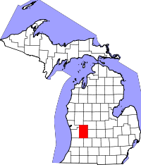 Map of Michigan highlighting Kent County.svg