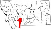 Map of Montana highlighting Gallatin County.svg
