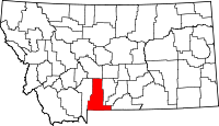 Map of Montana highlighting Park County.svg