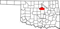 Map of Oklahoma highlighting Payne County.svg