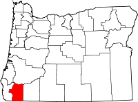 Map of Oregon highlighting Josephine County.svg