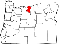 Map of Oregon highlighting Sherman County.svg