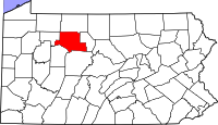 Map of Pennsylvania highlighting Elk County.svg