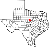 Map of Texas highlighting Comanche County.svg