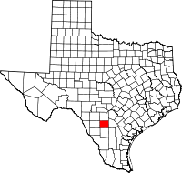 Map of Texas highlighting Frio County.svg
