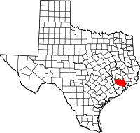 Map of Texas highlighting Harris County.svg