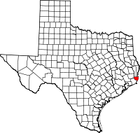 Map of Texas highlighting Orange County.svg