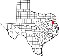 Map of Texas highlighting Rusk County.svg