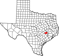 Map of Texas highlighting Washington County.svg