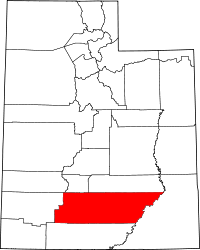 Map of Utah highlighting Garfield County.svg