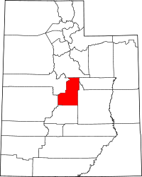 Map of Utah highlighting Sanpete County.svg