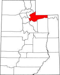 Localisation du comté de Summit sur la carte de l’Utah