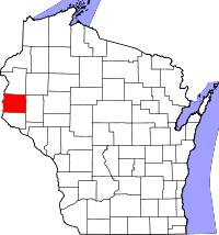 Map of Wisconsin highlighting Saint Croix County.svg