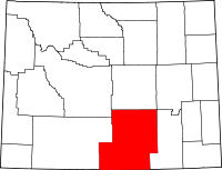 Localisation du comté de Carbon sur la carte du Wyoming