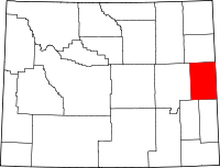 Localisation du comté de Niobrara sur la carte du Wyoming