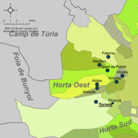 Communes de l'Horta Oest
