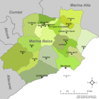 Communes de la Marina Baixa