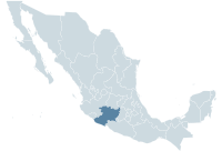 Localisation de l'État de Michoacán